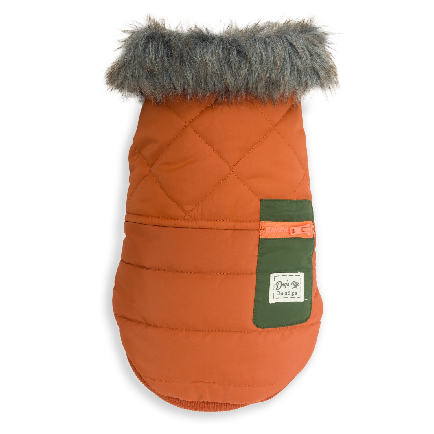 Windproof Winter Gilet Puffer Jacket Brown