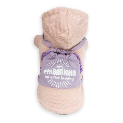 Embarking Backpack Hoodie Pink