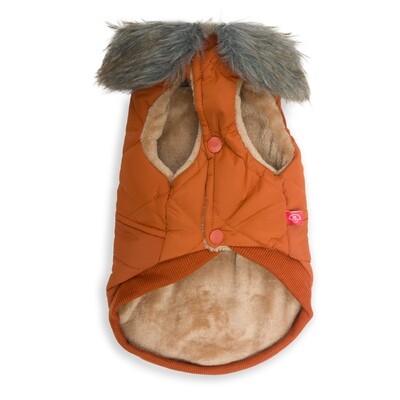 Windproof Winter Gilet Puffer Jacket Brown