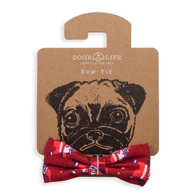Bow Tie Funny Santa Red