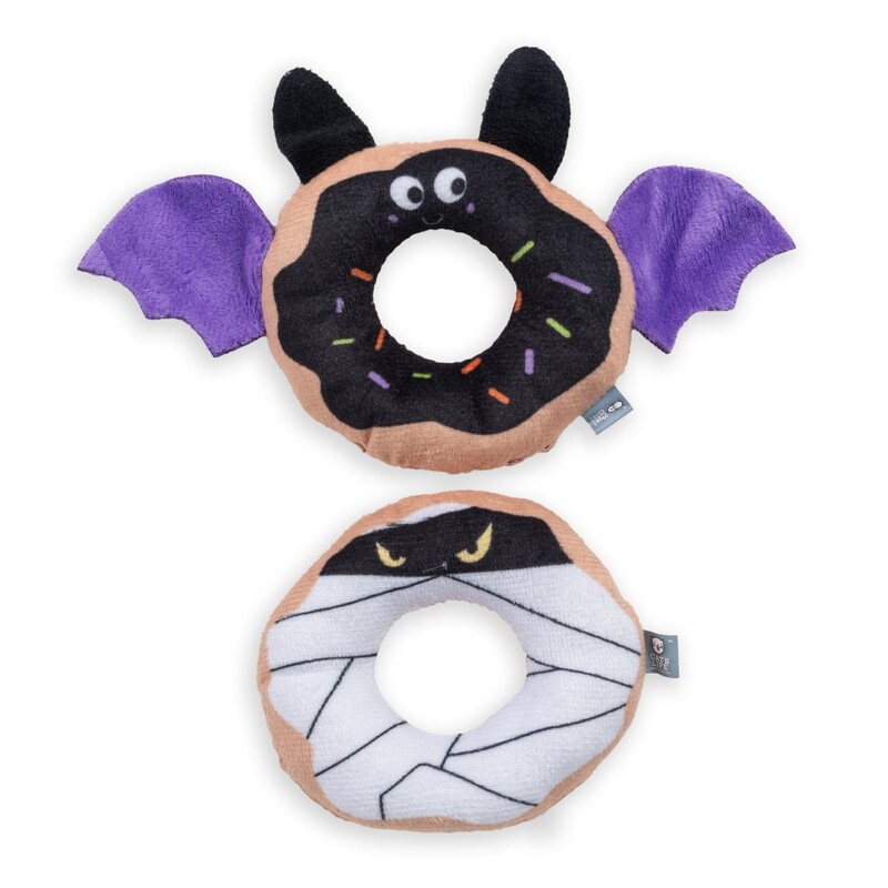 Cat Toy Scary Bat & Mummy Donuts Combo