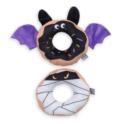 Cat Toy Scary Bat & Mummy Donuts Combo
