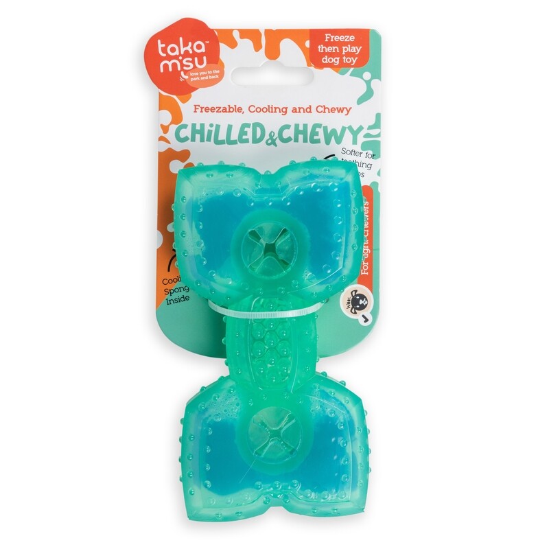 Chilled &amp; Chewy Freezable Toy Bone Turquoise