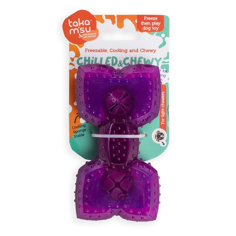 Chilled &amp; Chewy Freezable Toy Bone Plum