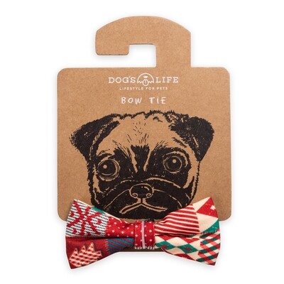 Bow Tie Festive Patchwork Red