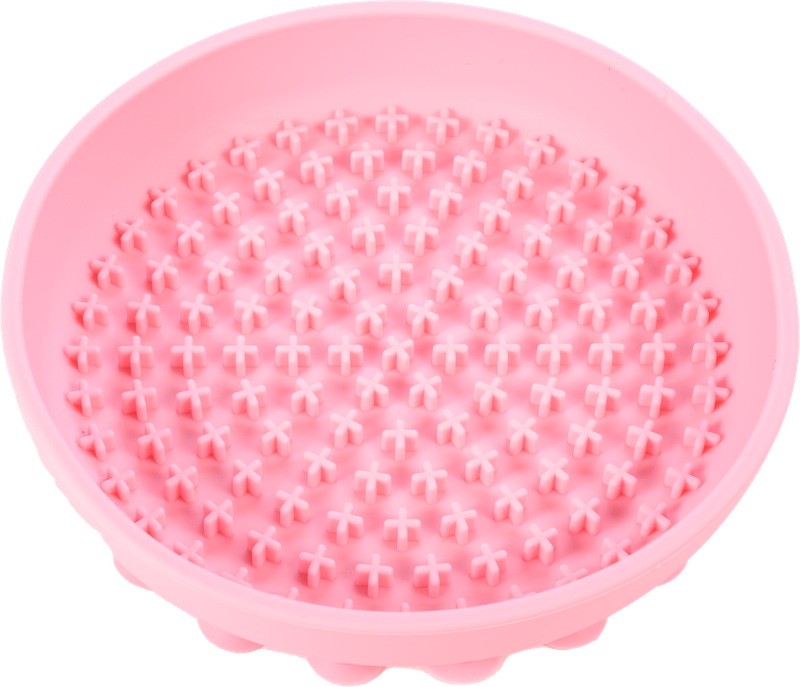 Lickalot Round Pluses Enrichment Bowl Pink