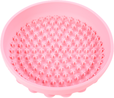 Lickalot Round Pluses Enrichment Bowl Pink