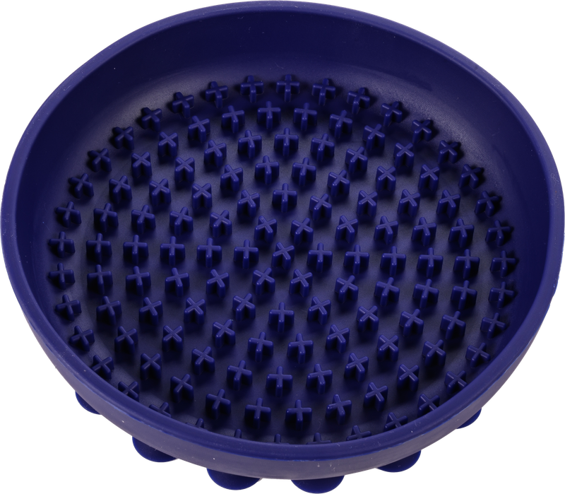 Lickalot Round Pluses Enrichment Bowl Navy