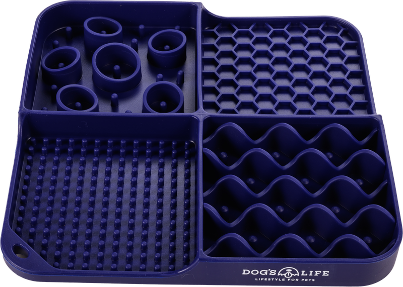 Lickalot Quadrant Enrichment Mat Navy