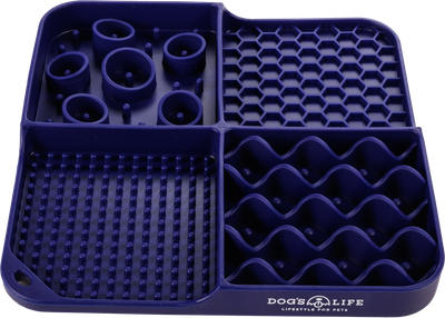 Lickalot Quadrant Enrichment Mat Navy