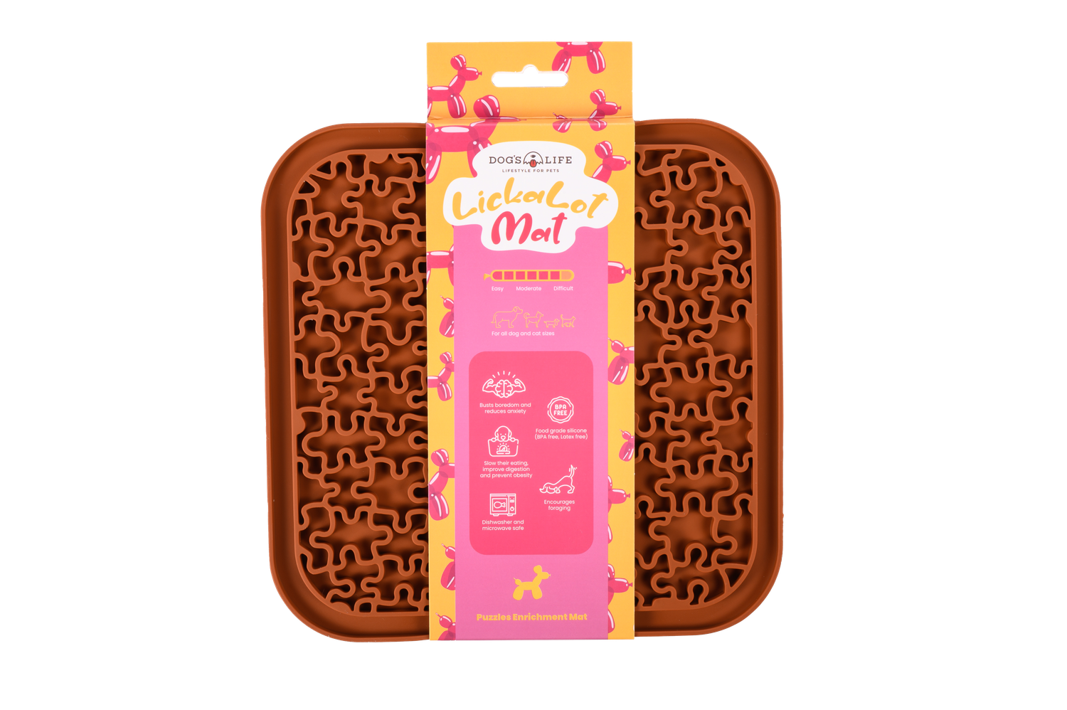 Lickalot Puzzles Enrichment Mat Brown