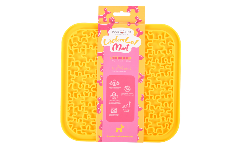 Lickalot Puzzles Enrichment Mat Yellow