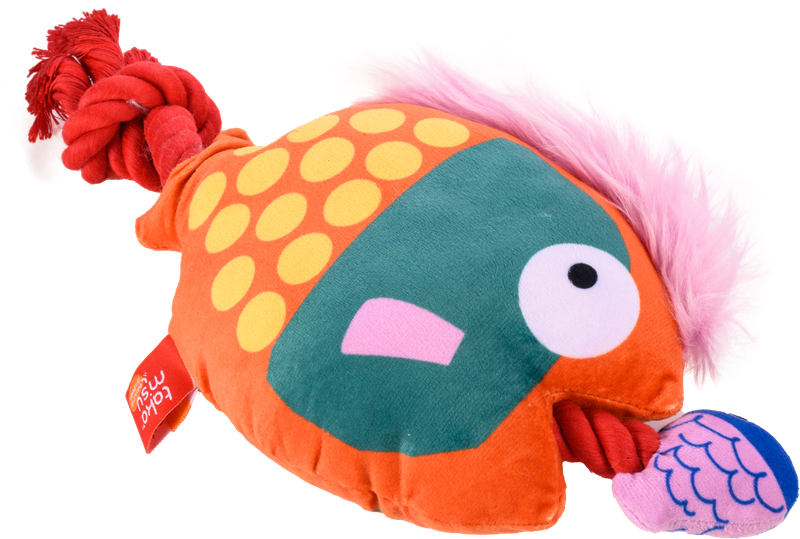 Big Fish vs Small Fish Plush Toy Orange