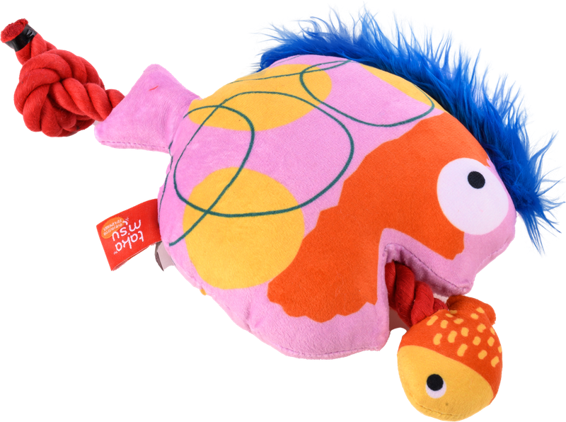 Big Fish vs Small Fish Plush Toy Pink