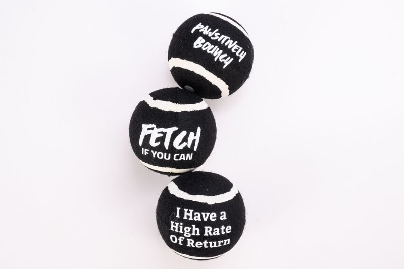 Fetch-It Tennis Balls (Pack of 3) Black