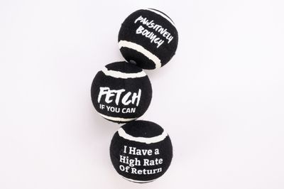 Fetch-It Tennis Balls (Pack of 3) Black