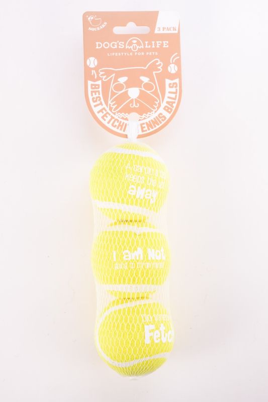 Fetch-It Tennis Balls (Pack of 3) Crayola Yellow