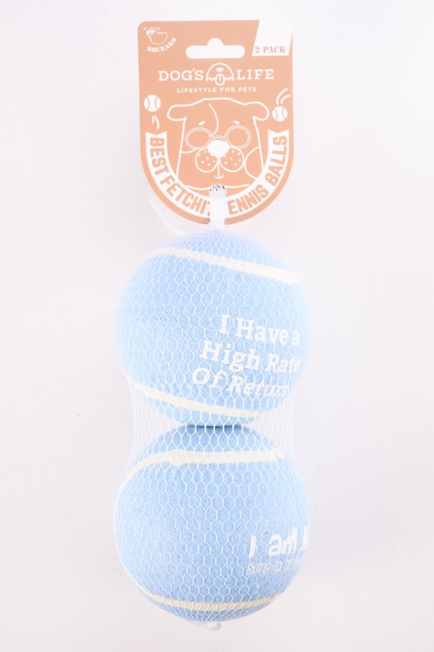 Fetch-It Tennis Balls (Pack of 2, Large) Baby Blue