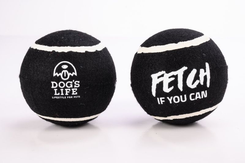 Fetch-It Tennis Balls (Pack of 2, Large) Black