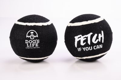 Fetch-It Tennis Balls (Pack of 2, Large) Black