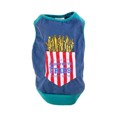 Addicted to Fries Tee Blue