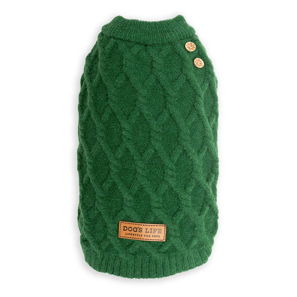 Cableknit Winter Jumper Green