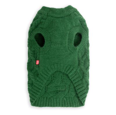 Cableknit Winter Jumper Green