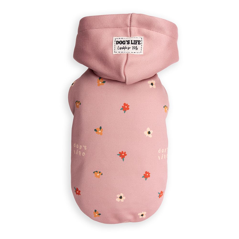 Nature Loving Pup Winter Hoodie Pink