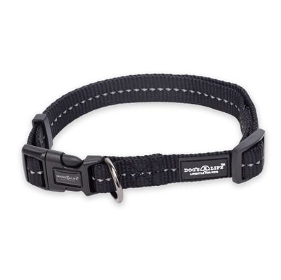 Reflective Supersoft Webbing Collar Black