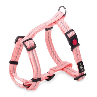 Reflective Supersoft Webbing H Harness Coral Pink