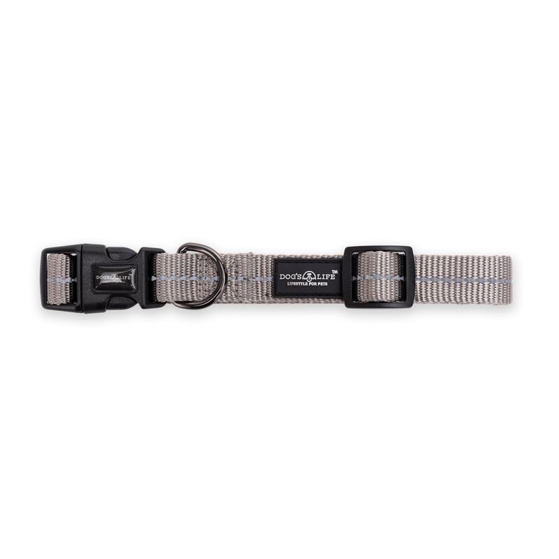 Reflective Supersoft Webbing Collar Grey