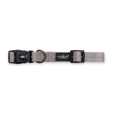 Reflective Supersoft Webbing Collar Grey