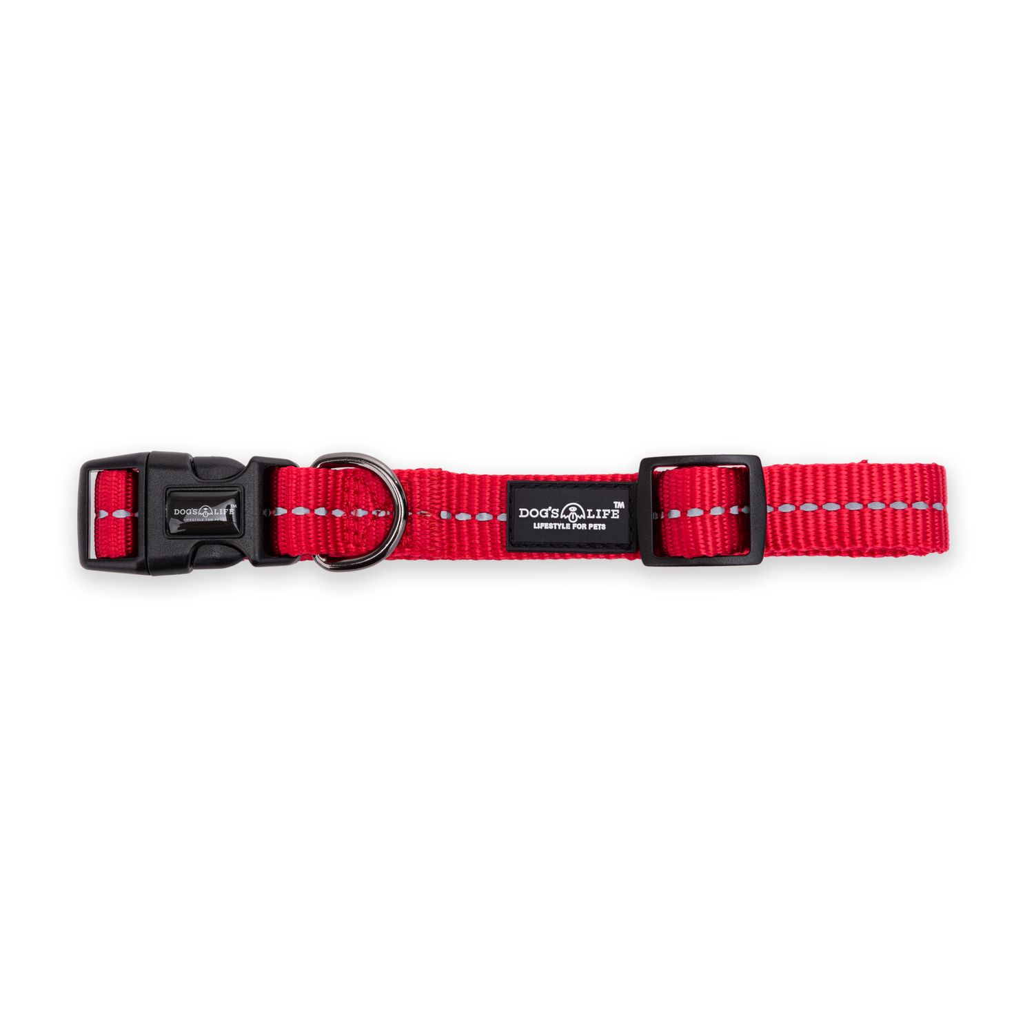 Reflective Supersoft Webbing Collar Red