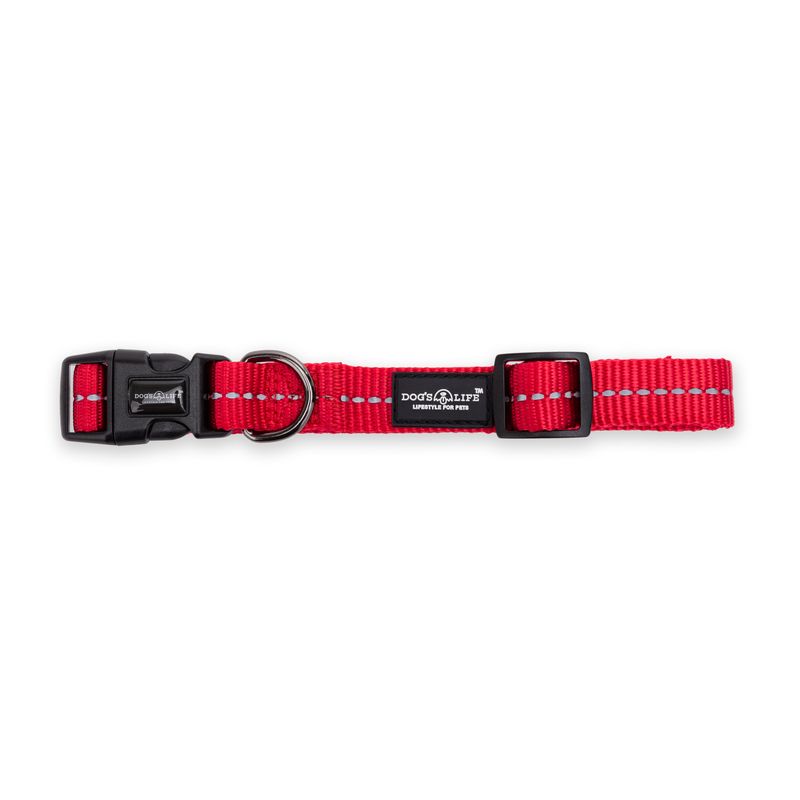 Reflective Supersoft Webbing Collar Red