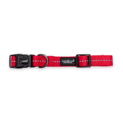 Reflective Supersoft Webbing Collar Red