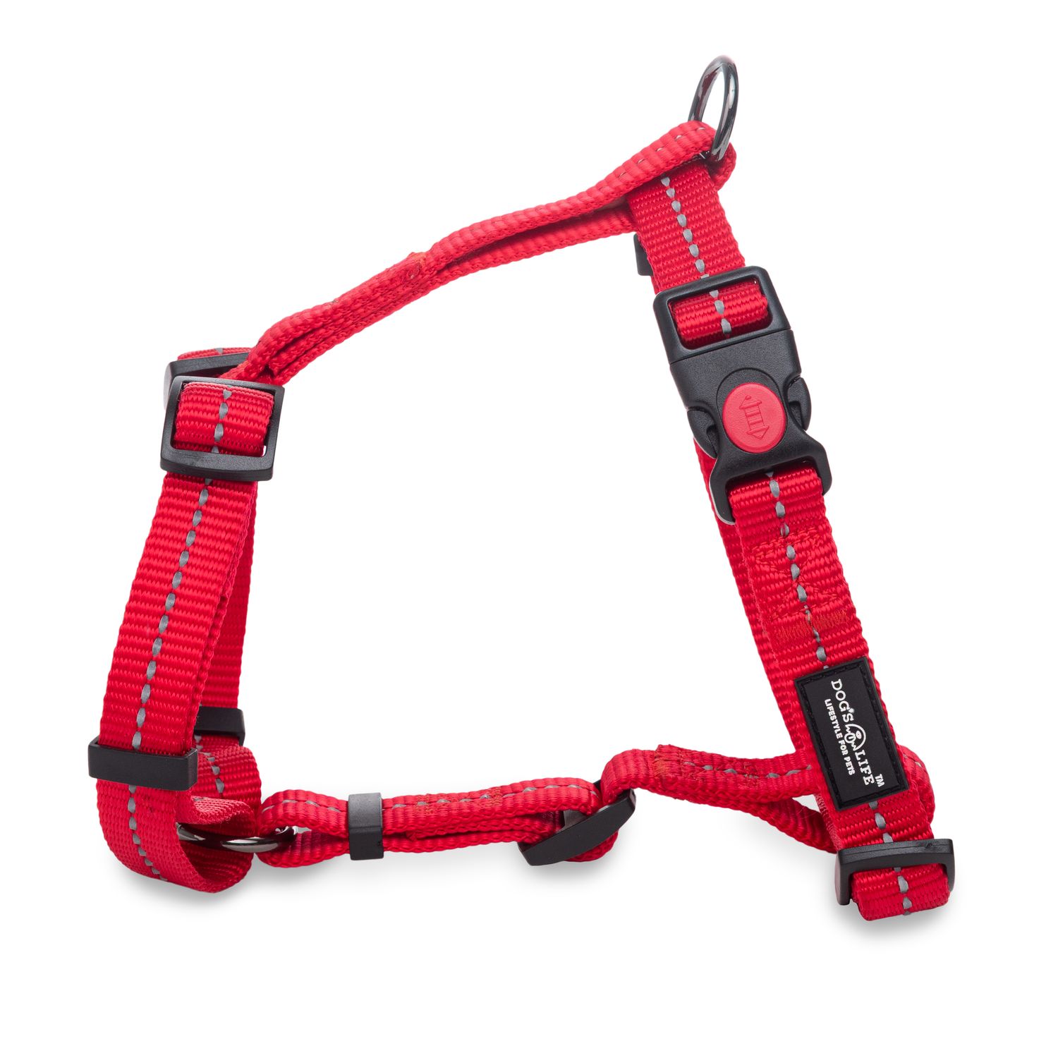 Reflective Supersoft Webbing H Harness Red