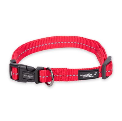 Reflective Supersoft Webbing Collar Red