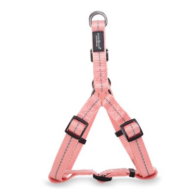 Reflective Supersoft Webbing Step-In Harness Coral Pink