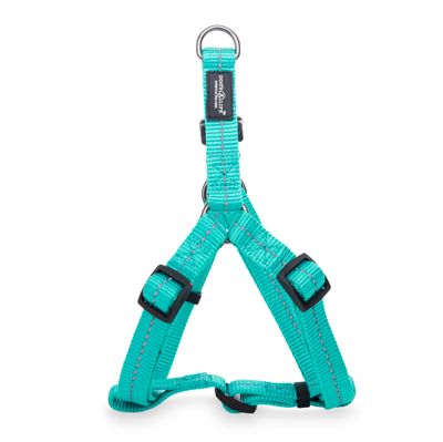 Reflective Supersoft Webbing Step-In Harness Turquoise
