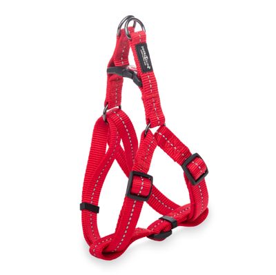 Reflective Supersoft Webbing Step-In Harness Red