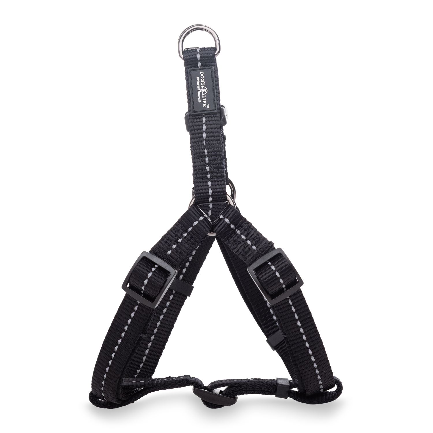 Reflective Supersoft Webbing Step-In Harness Black