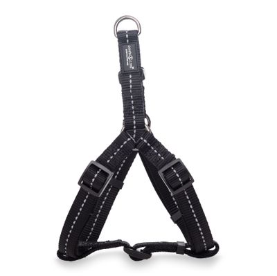Reflective Supersoft Webbing Step-In Harness Black