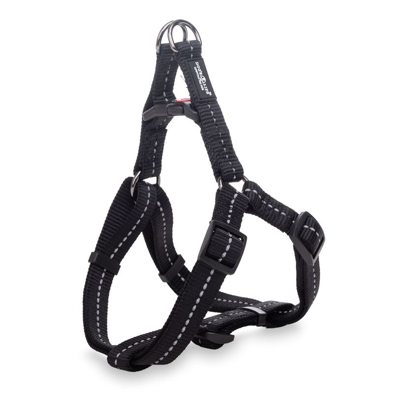 Reflective Supersoft Webbing Step-In Harness Black