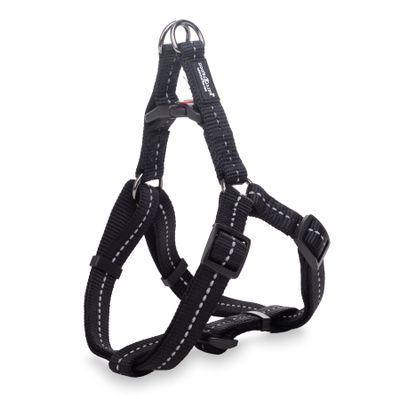 Reflective Supersoft Webbing Step-In Harness Black