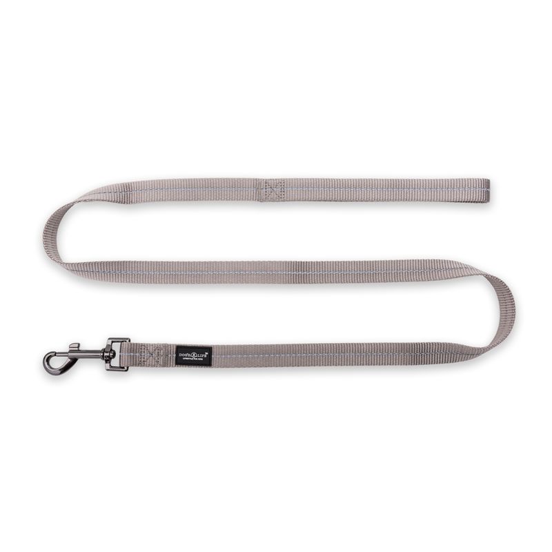 Reflective Supersoft Webbing Leash Grey