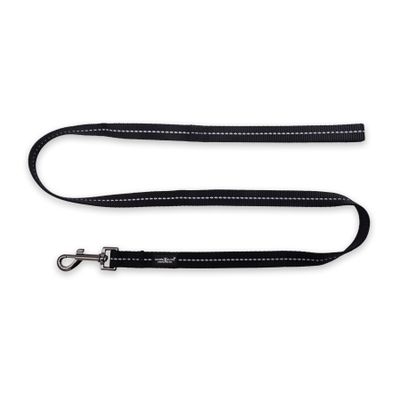 Reflective Supersoft Webbing Leash Black