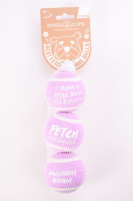 Fetch-It Tennis Balls (Pack of 3) Lilac