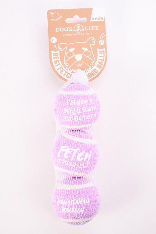 Fetch-It Tennis Balls (Pack of 3) Lilac