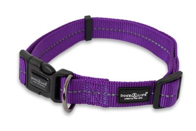 Reflective Supersoft Webbing Collar Purple