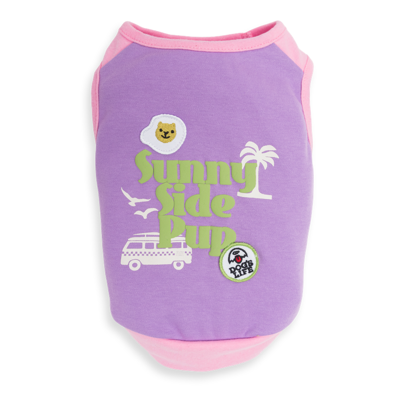 Sunny Side Pup Tee Lilac